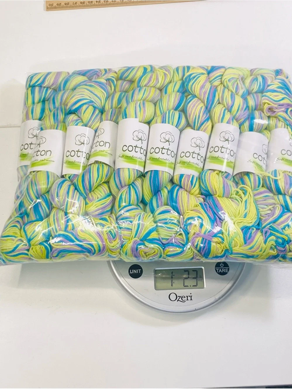 10 NEW (~500g total, ~50g ea.) 100% Cotton Variegated Hanks in Ultraviolet